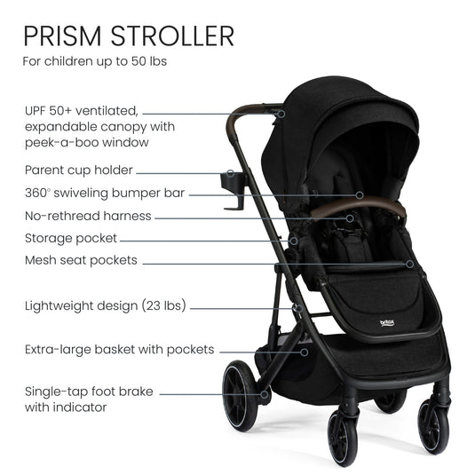 Britax Prism Full-Size Travel System with Willow S Infant Car Seat + Alpine Base