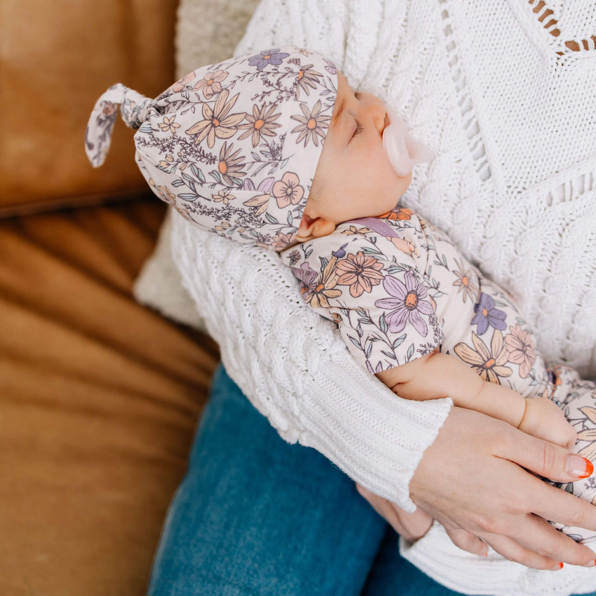 Copper Pearl Top Knot Hat | Flora