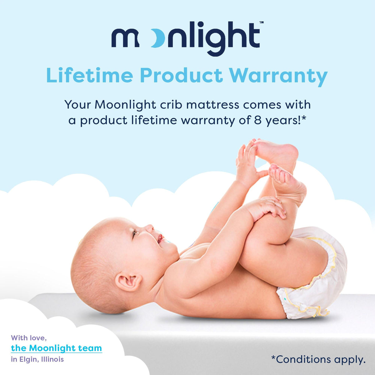 Moonlight Starlight Dream Crib Mattress (Compressed & Rolled)