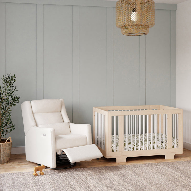 Load image into Gallery viewer, Babyletto Kiwi Plus Power Recliner and Swivel Glider with Power Adjustable Headrest and USB Port
