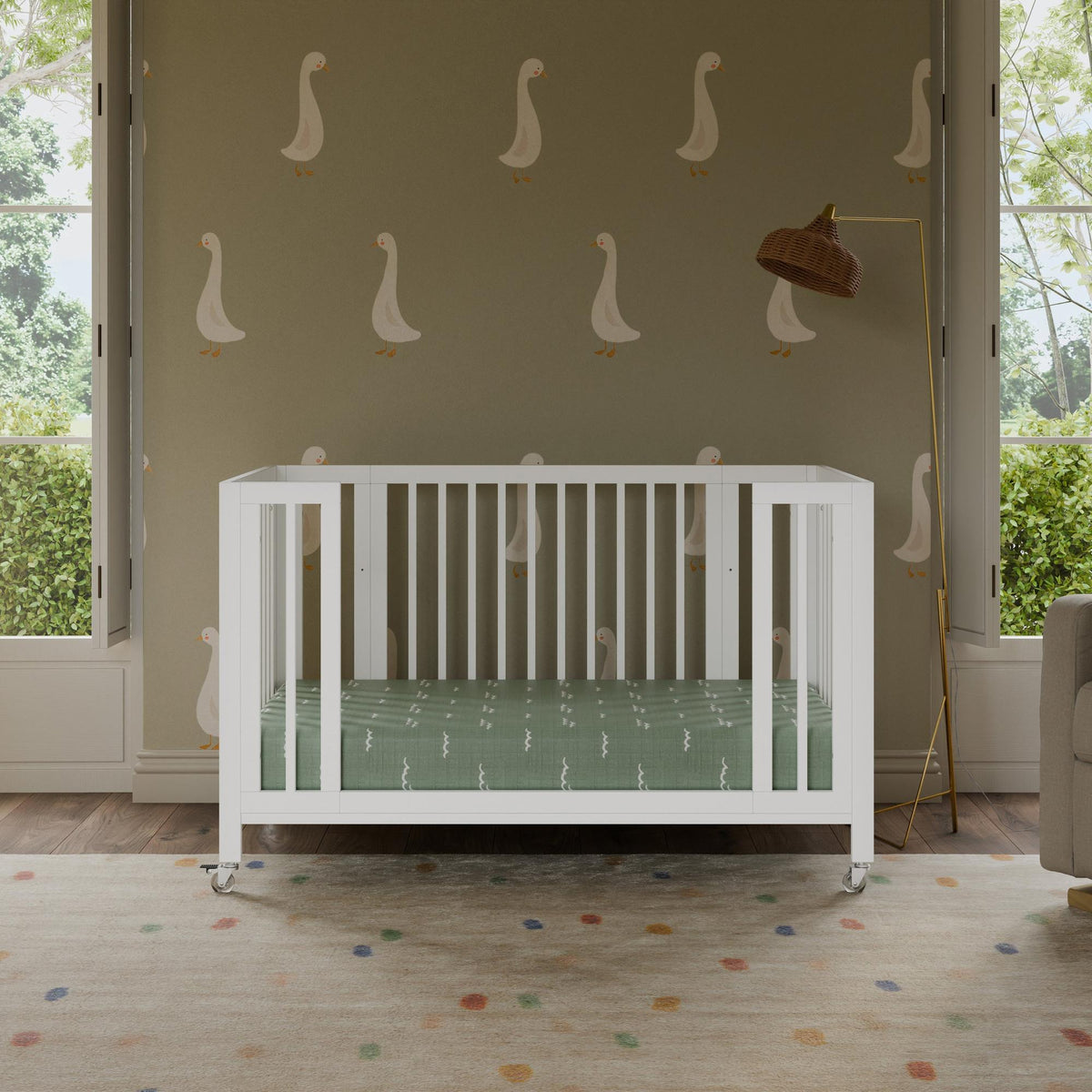 Babyletto Rolli 9-in-1 Convertible All-Stages Crib with Bassinet & Toddler Bed Conversion Kits
