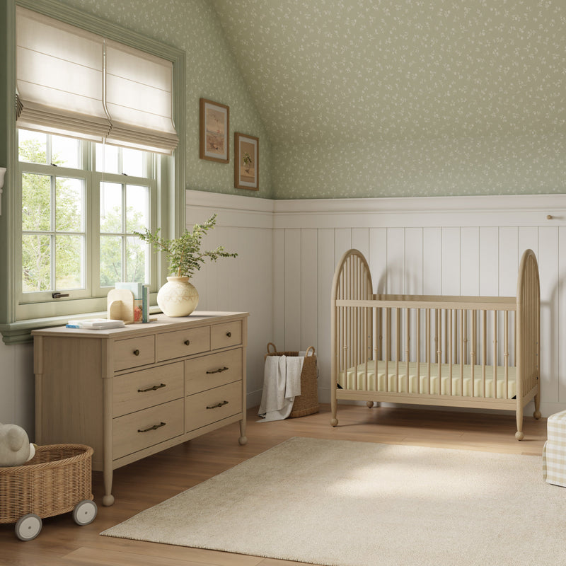 Load image into Gallery viewer, Namesake Alouette 3-in-1 Convertible Spindle Crib
