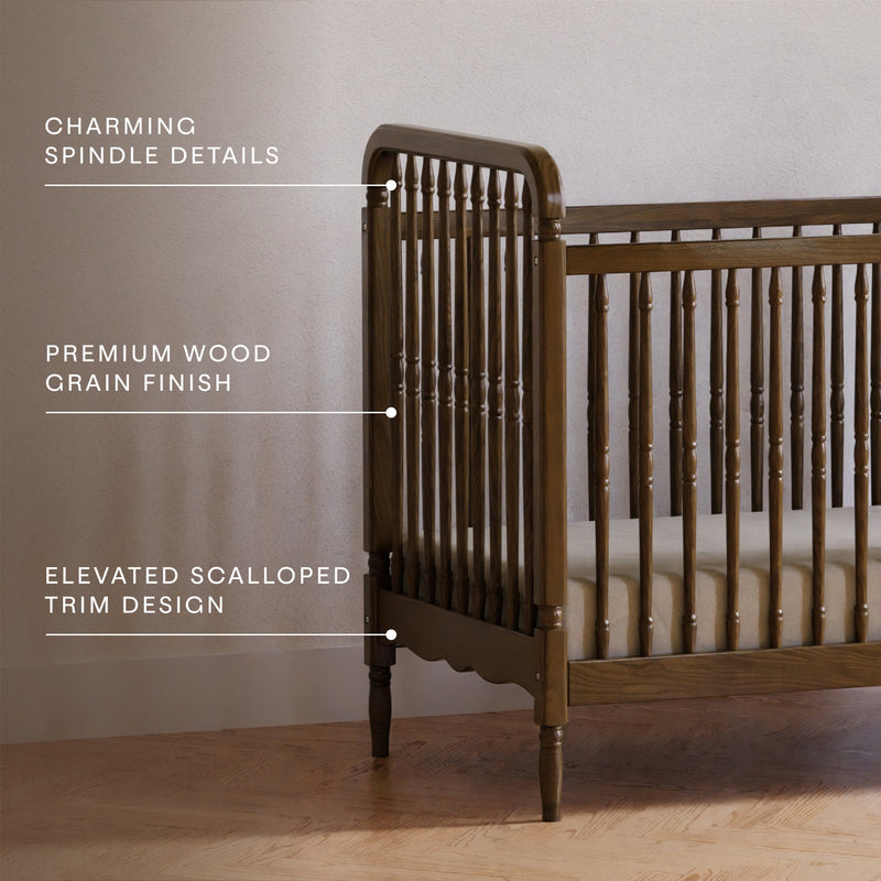 Load image into Gallery viewer, Namesake Liberty 3-in-1 Convertible Spindle Crib with Toddler Bed Conversion Kit
