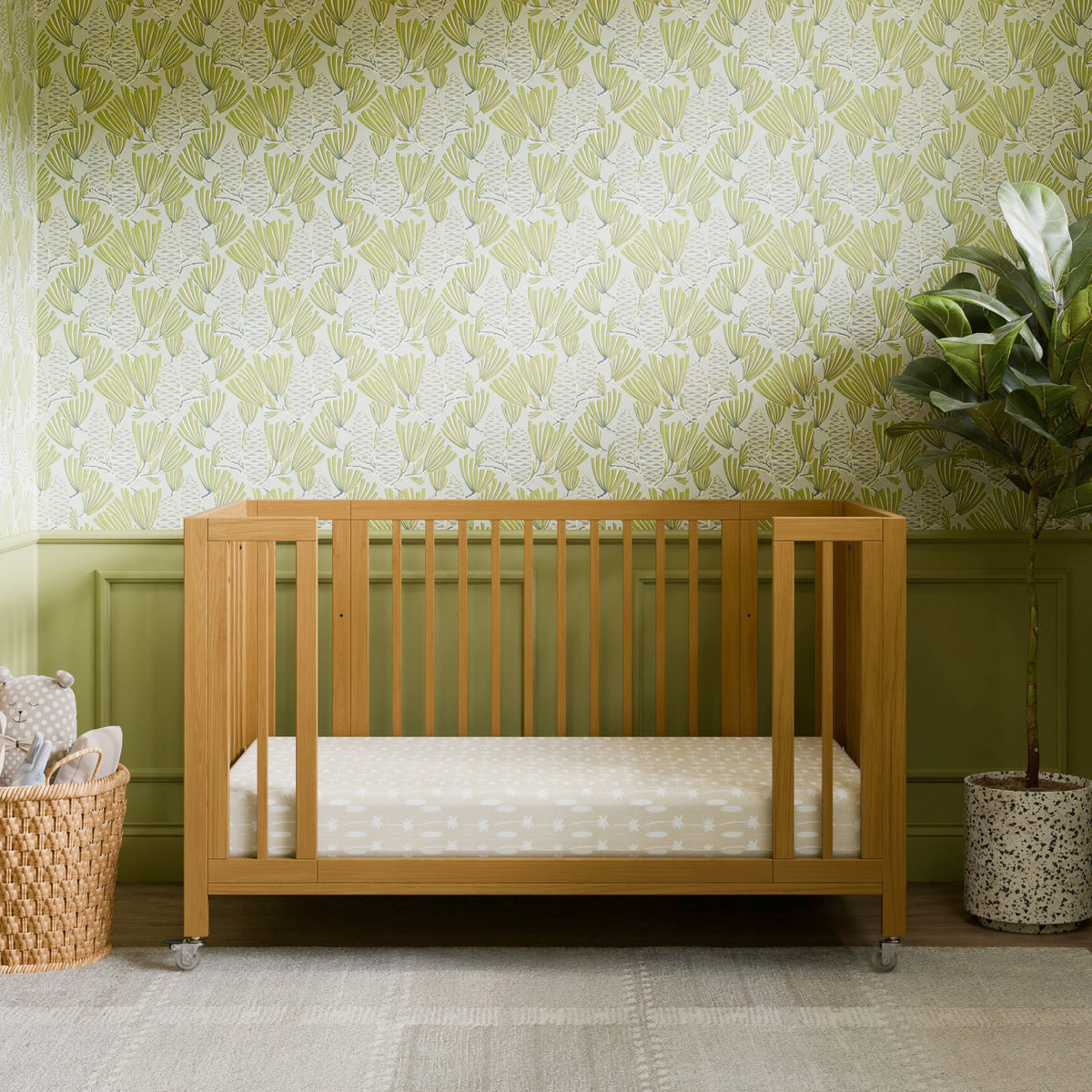 Babyletto Rolli 9-in-1 Convertible All-Stages Crib with Bassinet & Toddler Bed Conversion Kits