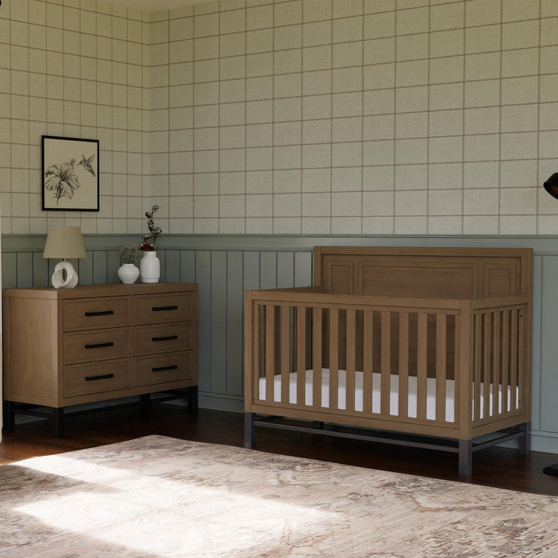 Load image into Gallery viewer, Monogram by Namesake Newbern 4-in-1 Convertible Crib
