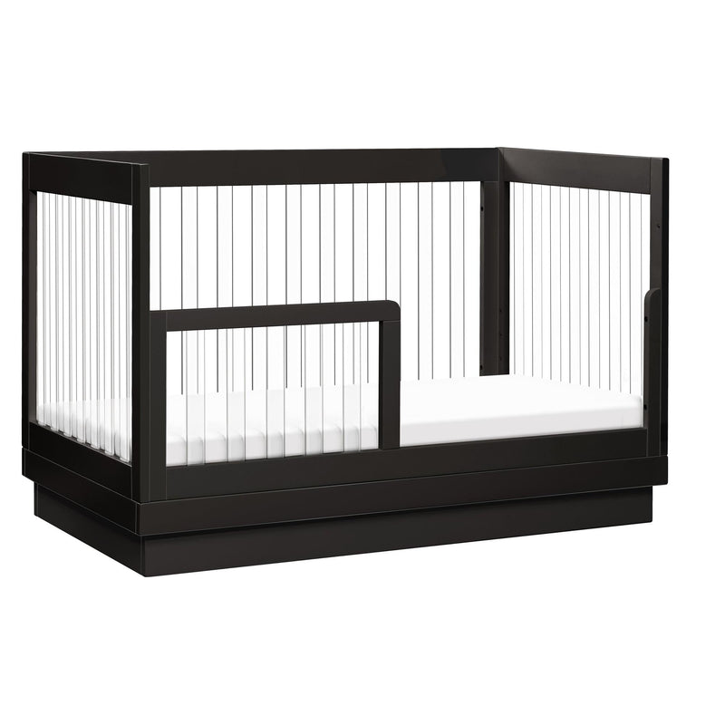 Load image into Gallery viewer, Babyletto Harlow Acrylic 3-in-1 Convertible Crib with Toddler Bed Conversion Kit
