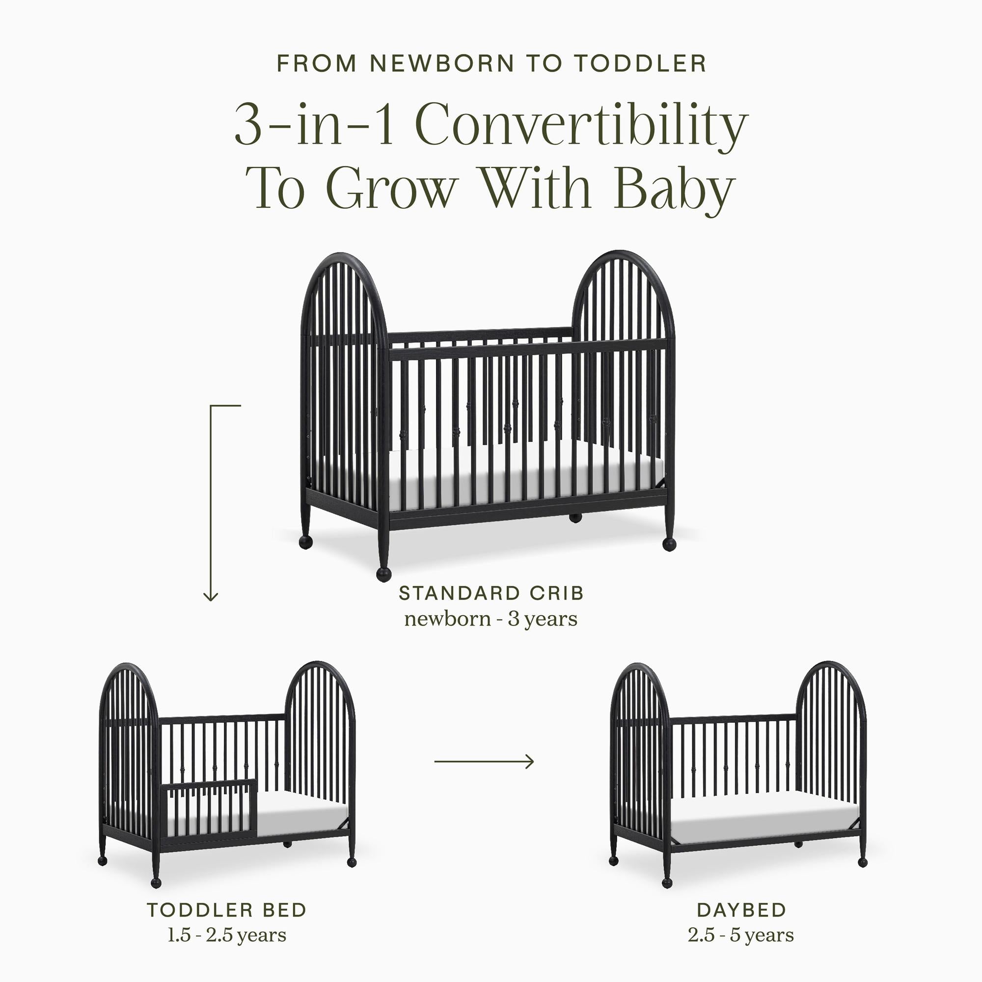 Namesake Alouette 3-in-1 Convertible Spindle Crib