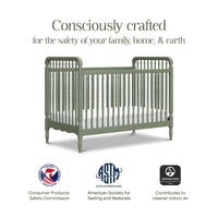 Namesake Liberty 3-in-1 Convertible Spindle Crib with Toddler Bed Conversion Kit