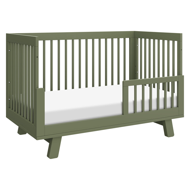 Load image into Gallery viewer, M4201OL,Babyletto,Hudson 3-in-1 Convertible Crib w/Toddler Bed Conversion Kit in Olive
