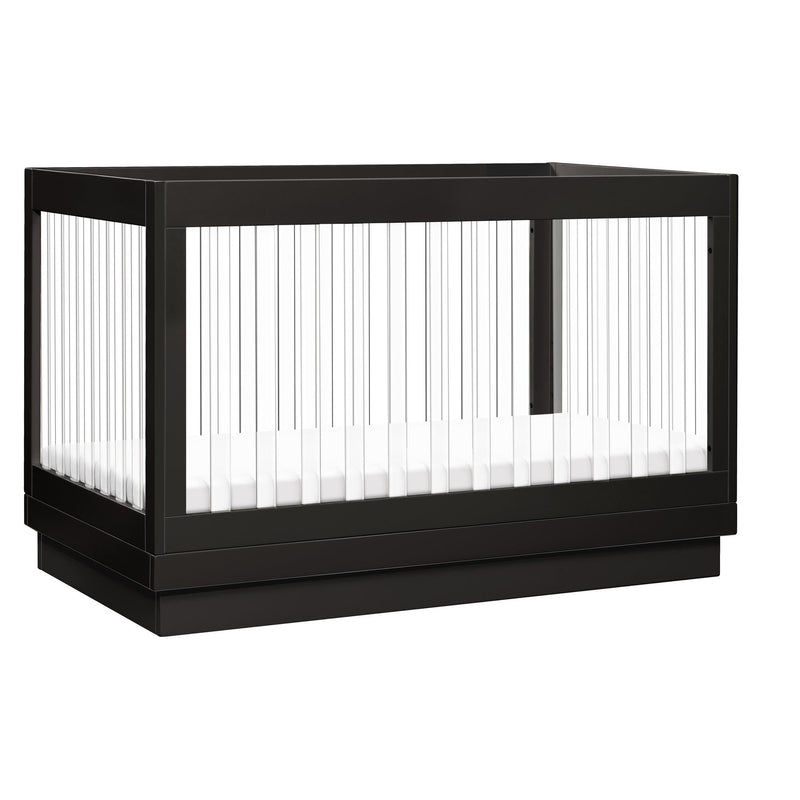 Load image into Gallery viewer, Babyletto Harlow Acrylic 3-in-1 Convertible Crib with Toddler Bed Conversion Kit
