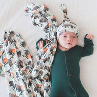 Copper Pearl Knit Swaddle Blanket | Bison