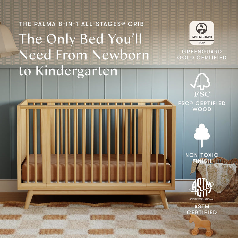Load image into Gallery viewer, Babyletto Palma 8-in-1 Convertible All-Stages Crib with Bassinet &amp; Toddler Bed Kits
