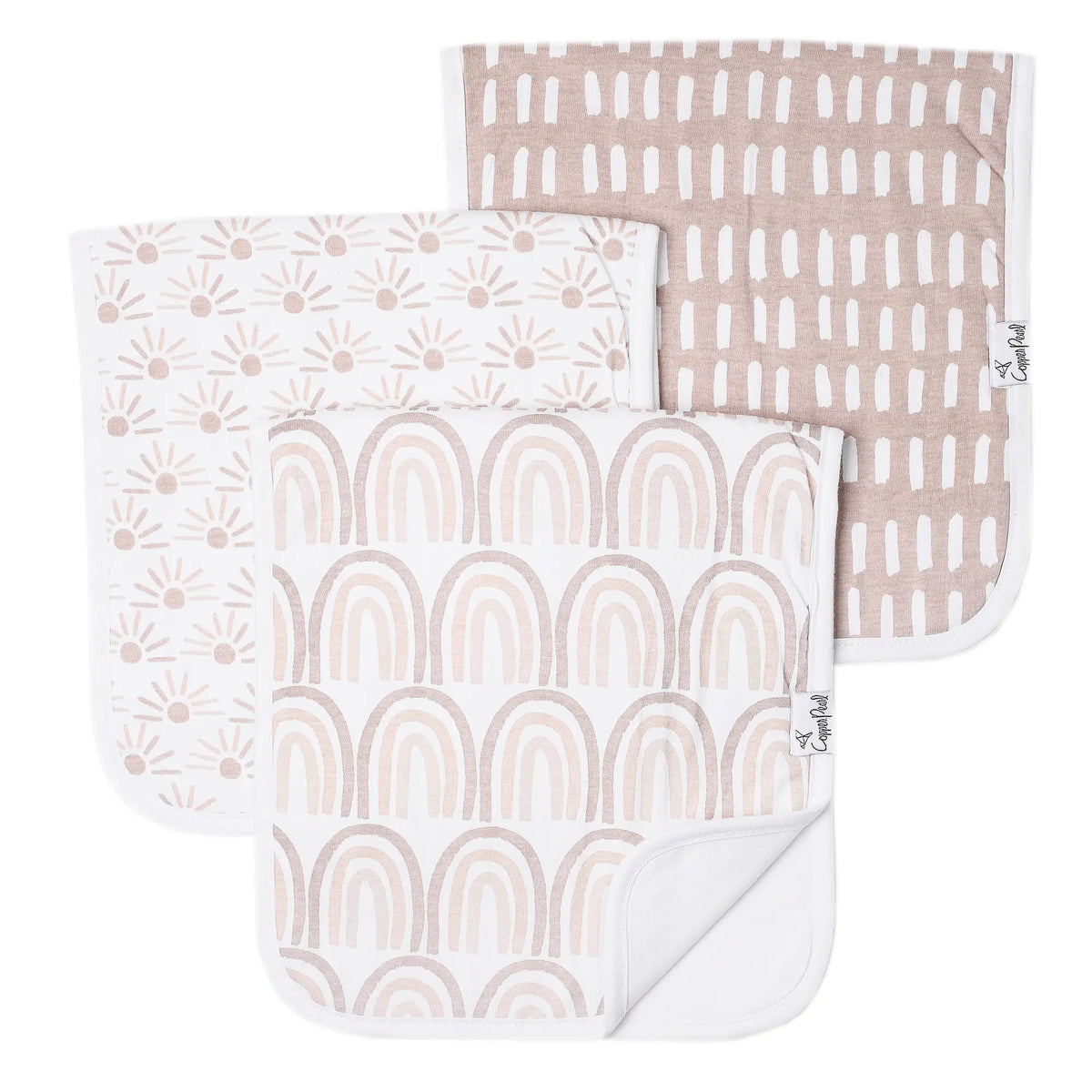 Copper Pearl Premium Burp Cloths 3 Pack