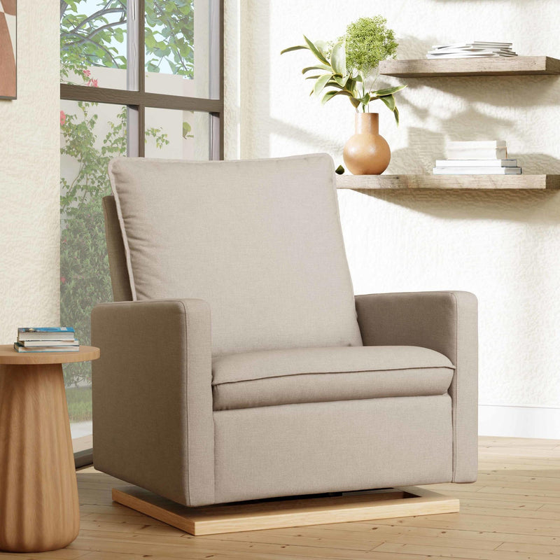 Load image into Gallery viewer, Babyletto Cali Pillowback Chair and a Half Glider in Eco-Performance Fabric | Water Repellent &amp; Stain Resistant
