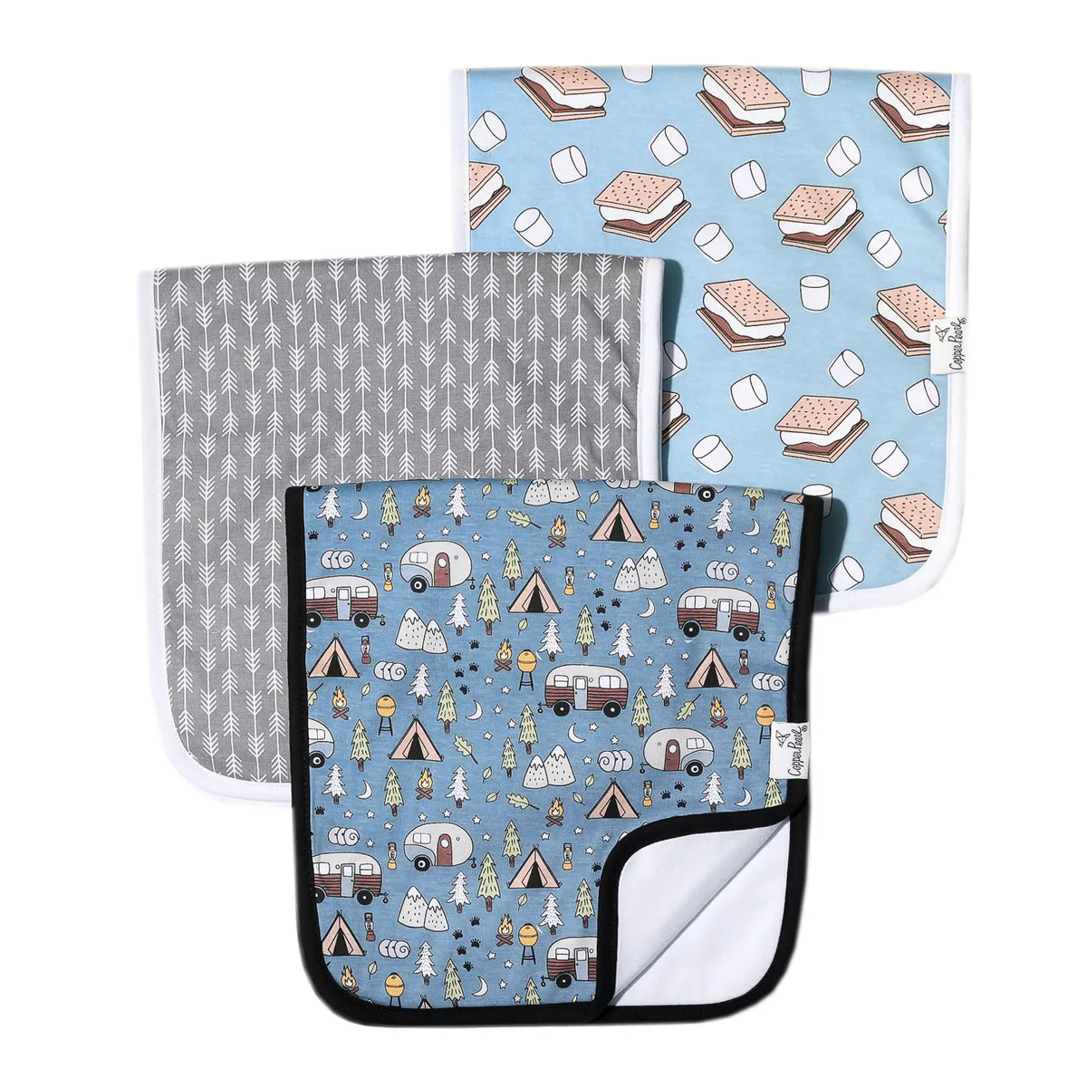 Copper Pearl Premium Burp Cloths 3 Pack