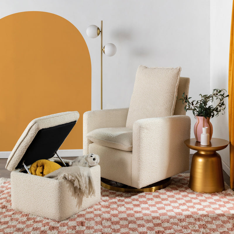 Load image into Gallery viewer, Babyletto Cali Storage Ottoman in Boucle
