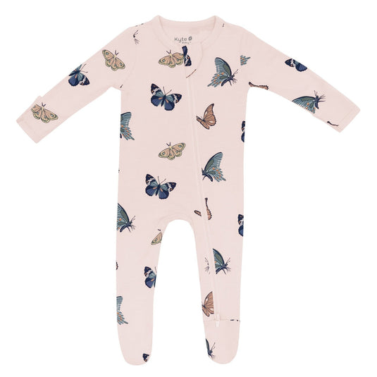 Kyte Baby Zip Footie Butterfly