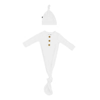 Kyte Baby Knotted Gown with Hat Set - Cloud