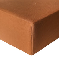 Copper Pearl Premium Knit Fitted Crib Sheet | Camel
