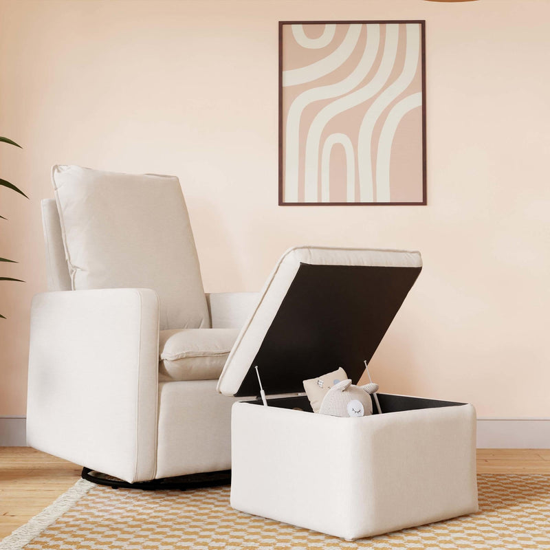 Load image into Gallery viewer, Babyletto Cali Storage Ottoman in Eco-Performance Fabric | Water Repellent &amp; Stain Resistant
