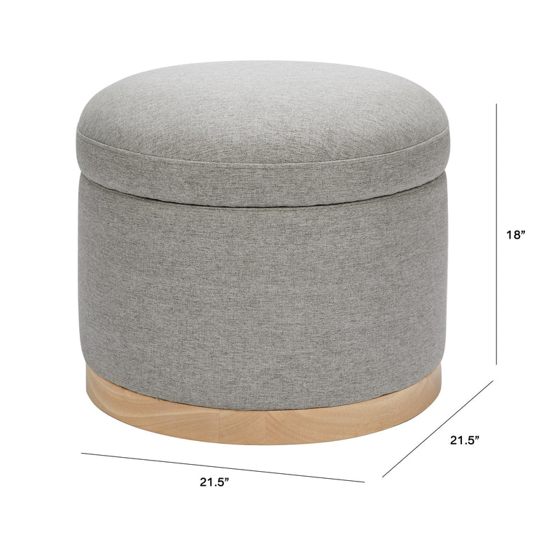 Load image into Gallery viewer, Babyletto Naka Storage Ottoman in Eco-Performance Fabric | Water Repellent &amp; Stain Resistant
