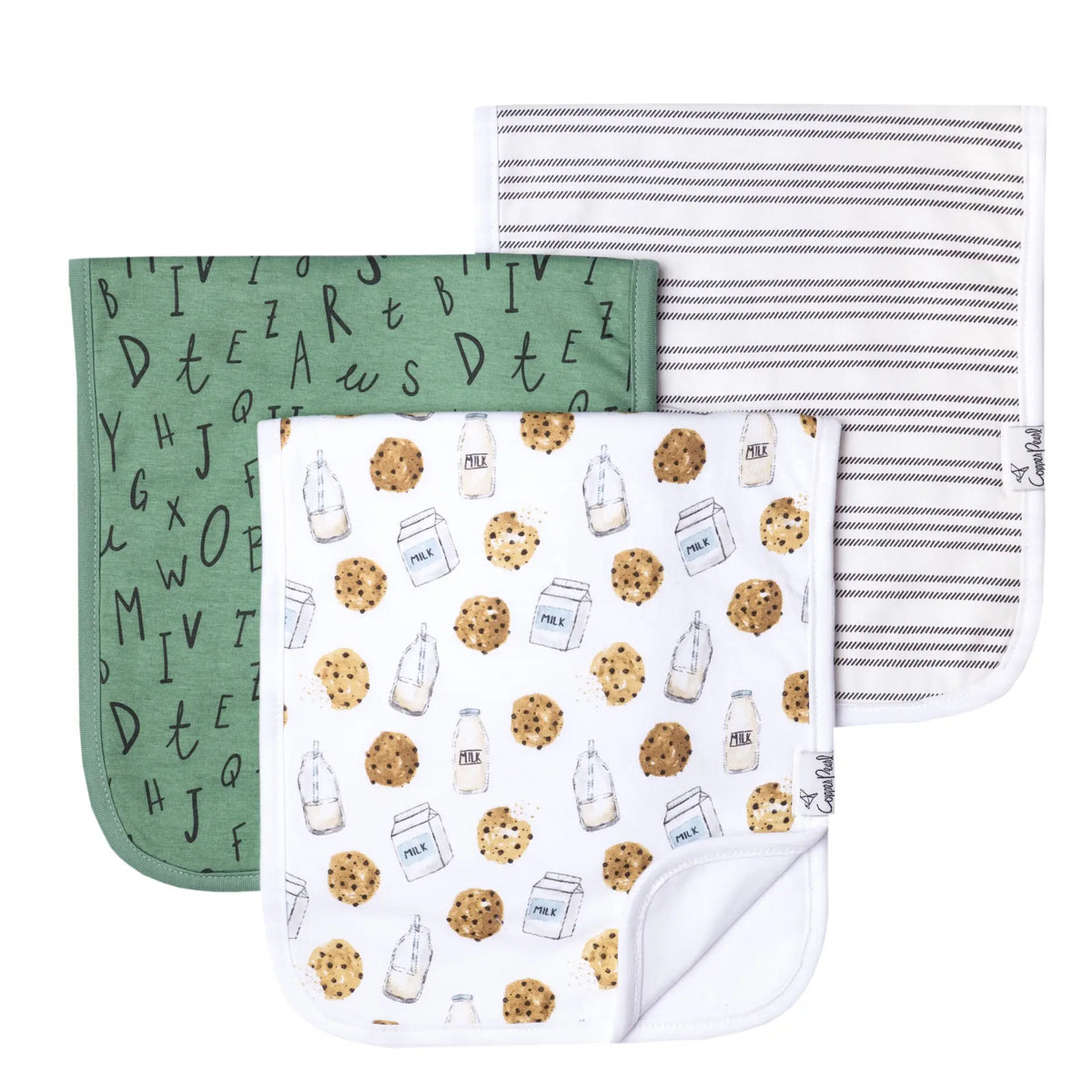 Copper Pearl Premium Burp Cloths 3 Pack
