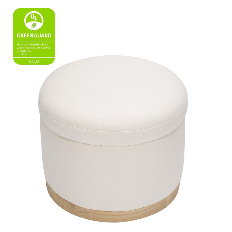 Load image into Gallery viewer, Babyletto Naka Storage Ottoman in Eco-Performance Fabric | Water Repellent &amp; Stain Resistant
