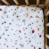 Little Unicorn Crib Sheet Stretch Mushroom