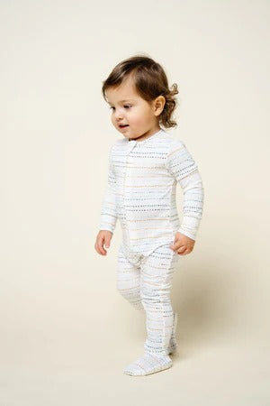 Lou Lou & Company Zipper Footie - Conrad 3-6M