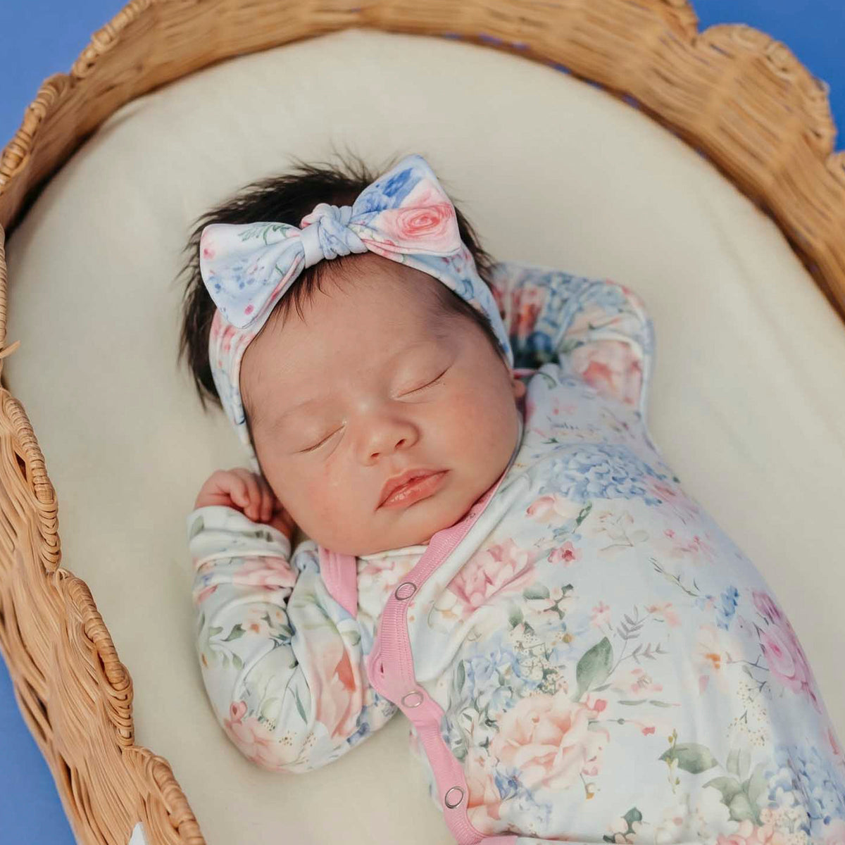 Copper Pearl Knit Headband Bow | Genevieve