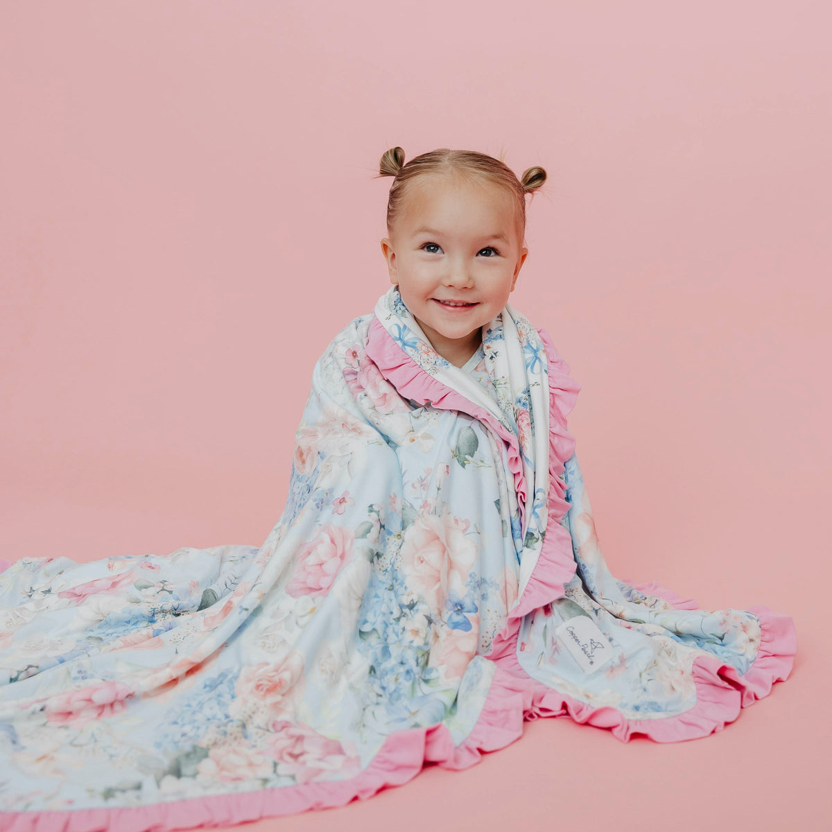Copper Pearl Ruffled Three-Layer Quilt | Genevieve