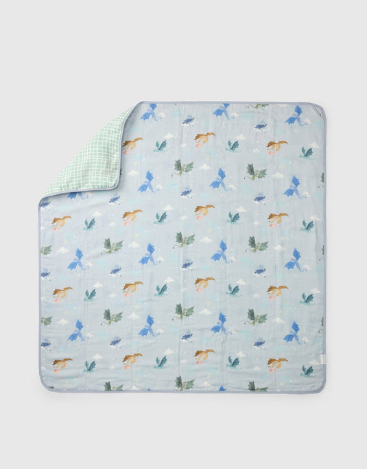 LouLou Lollipop Muslin Quilt - Magical Dragons