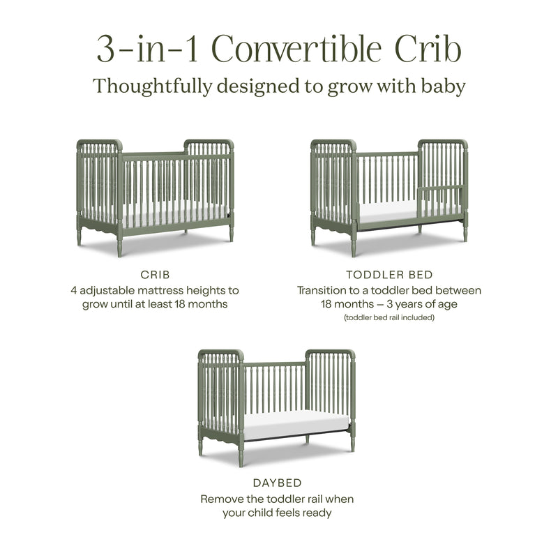 Load image into Gallery viewer, Namesake Liberty 3-in-1 Convertible Spindle Crib with Toddler Bed Conversion Kit
