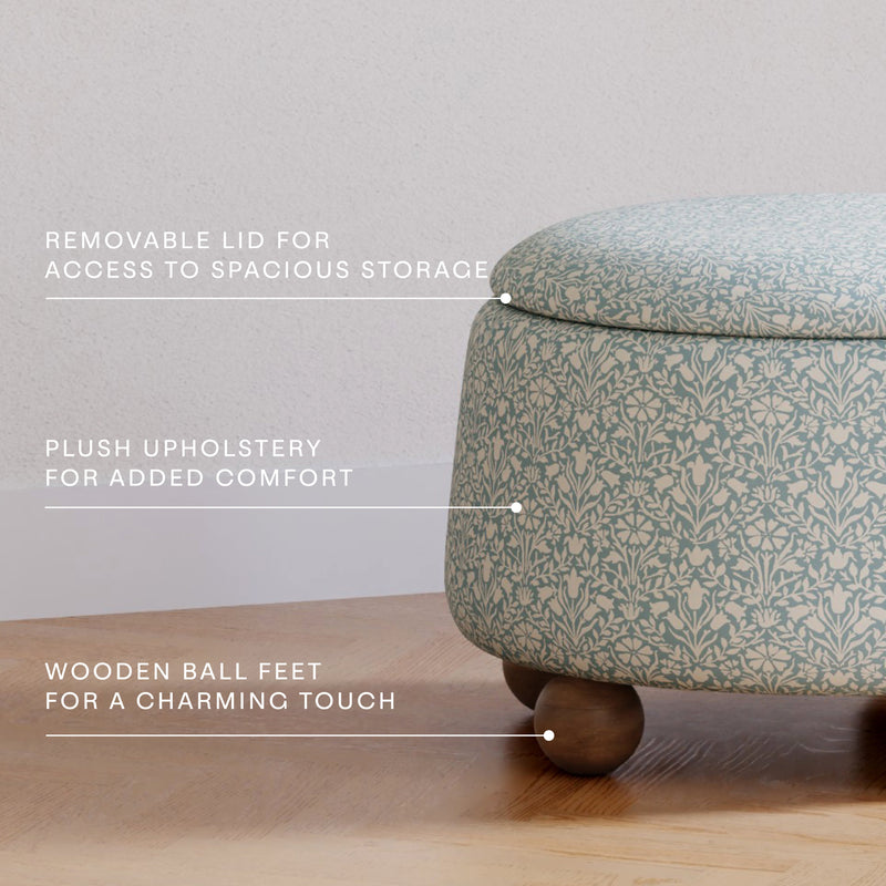 Load image into Gallery viewer, Morris &amp; Co. x Namesake Tuffet Storage Ottoman
