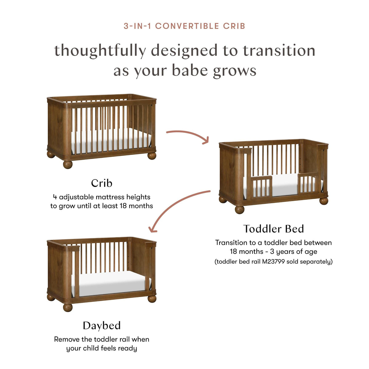Namesake Crosby 3-in-1 Convertible Crib