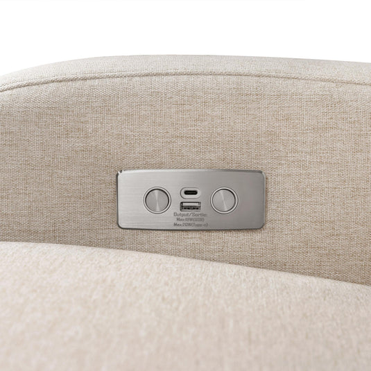Babyletto Nami Electronic Recliner and Swivel Glider Recliner with USB port