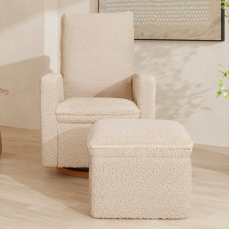 Load image into Gallery viewer, Babyletto Cali Storage Ottoman in Shearling
