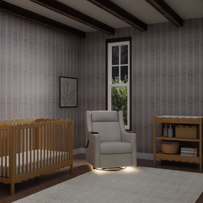 Load image into Gallery viewer, Babyletto Kiwi Deluxe Power Recliner &amp; Swivel Glider with Heat and Massage
