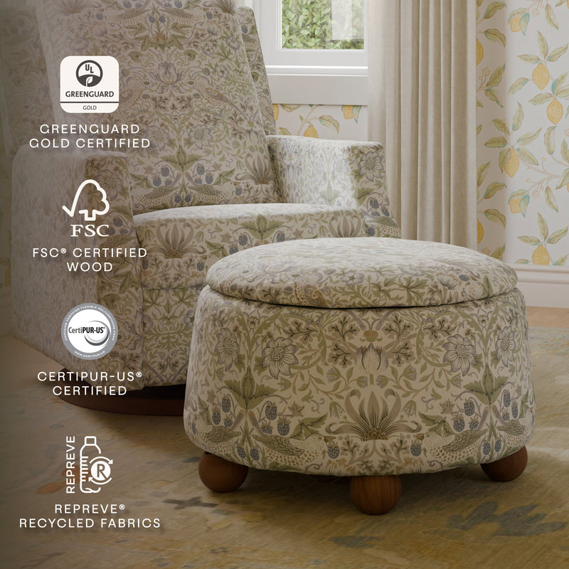 Load image into Gallery viewer, Morris &amp; Co. x Namesake Tuffet Storage Ottoman
