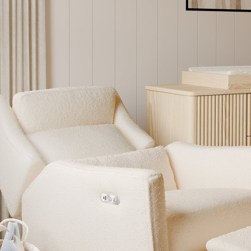 Load image into Gallery viewer, Babyletto Kiwi Plus Power Recliner and Swivel Glider with Power Adjustable Headrest and USB Port
