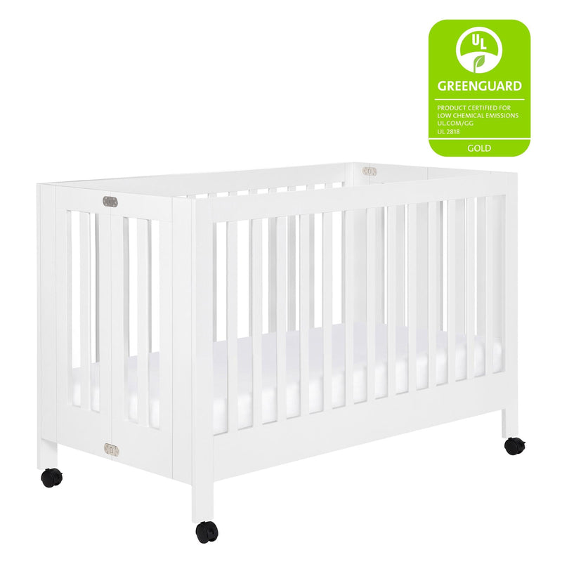 Load image into Gallery viewer, Babyletto Maki Portable Folding Crib with Toddler Bed Conversion Kit
