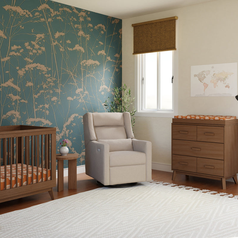 Load image into Gallery viewer, Babyletto Kiwi Plus Power Recliner and Swivel Glider with Power Adjustable Headrest and USB Port
