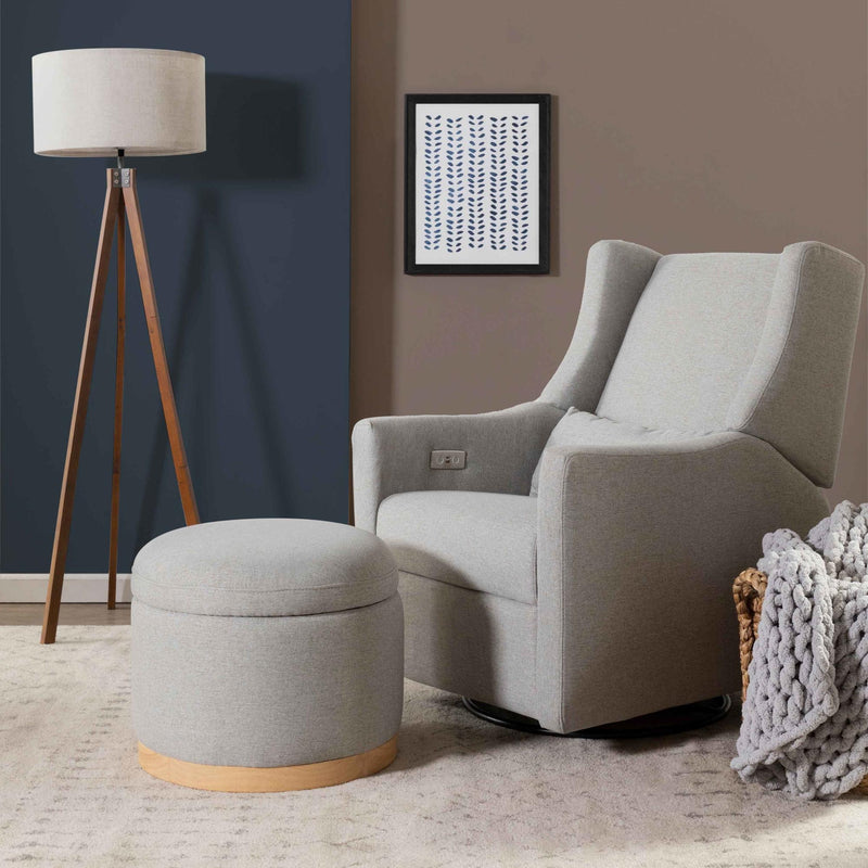 Load image into Gallery viewer, Babyletto Naka Storage Ottoman in Eco-Performance Fabric | Water Repellent &amp; Stain Resistant

