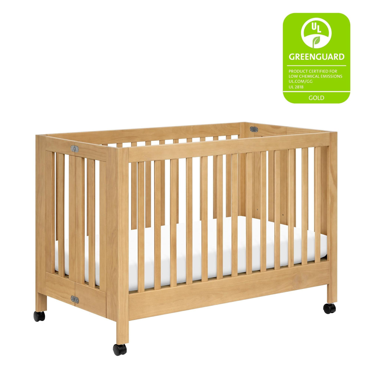 Babyletto Maki Portable Folding Crib with Toddler Bed Conversion Kit
