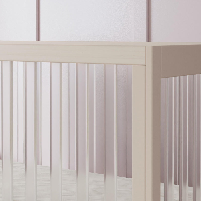 Load image into Gallery viewer, Babyletto Harlow Acrylic 3-in-1 Convertible Crib with Toddler Bed Conversion Kit

