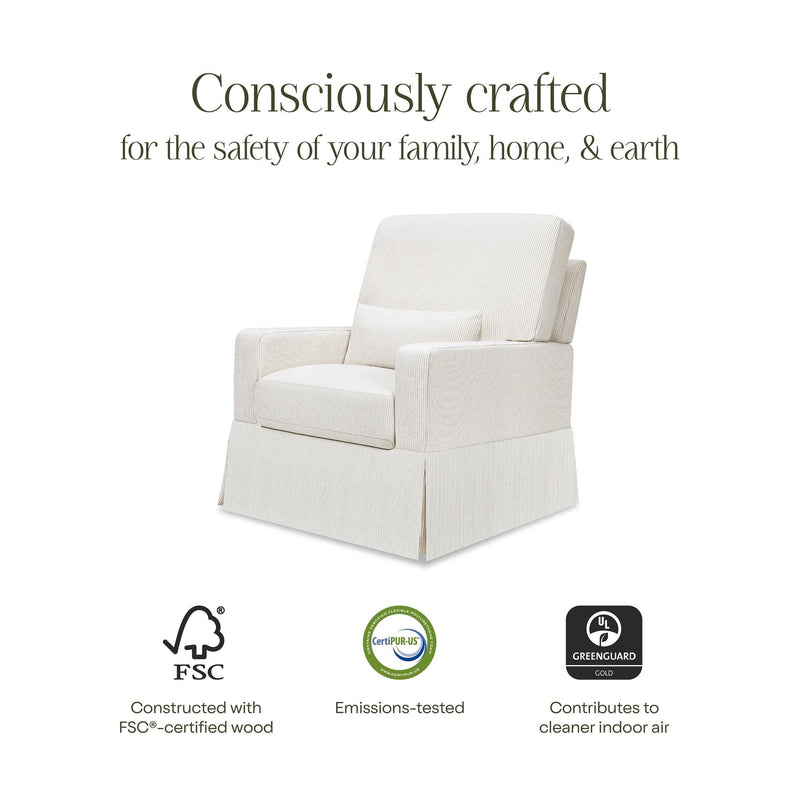 Load image into Gallery viewer, Namesake Crawford Pillowback Comfort Swivel Glider
