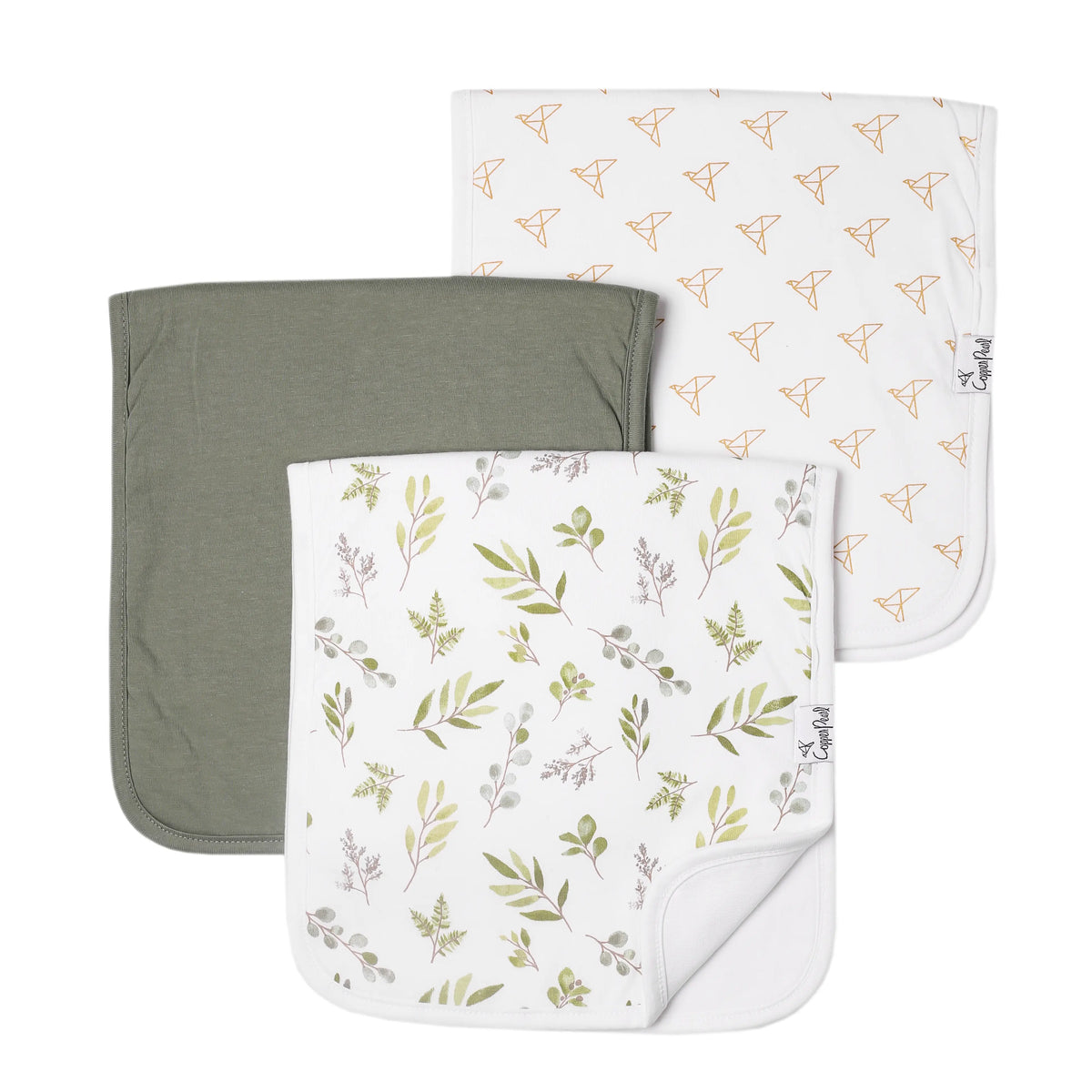 Copper Pearl Premium Burp Cloths 3 Pack