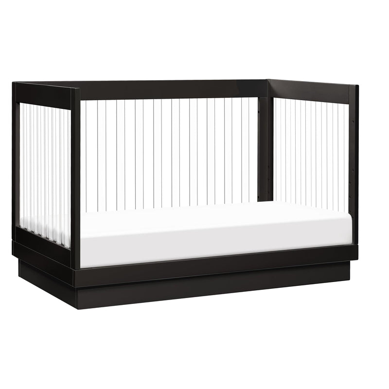 Load image into Gallery viewer, Babyletto Harlow Acrylic 3-in-1 Convertible Crib with Toddler Bed Conversion Kit
