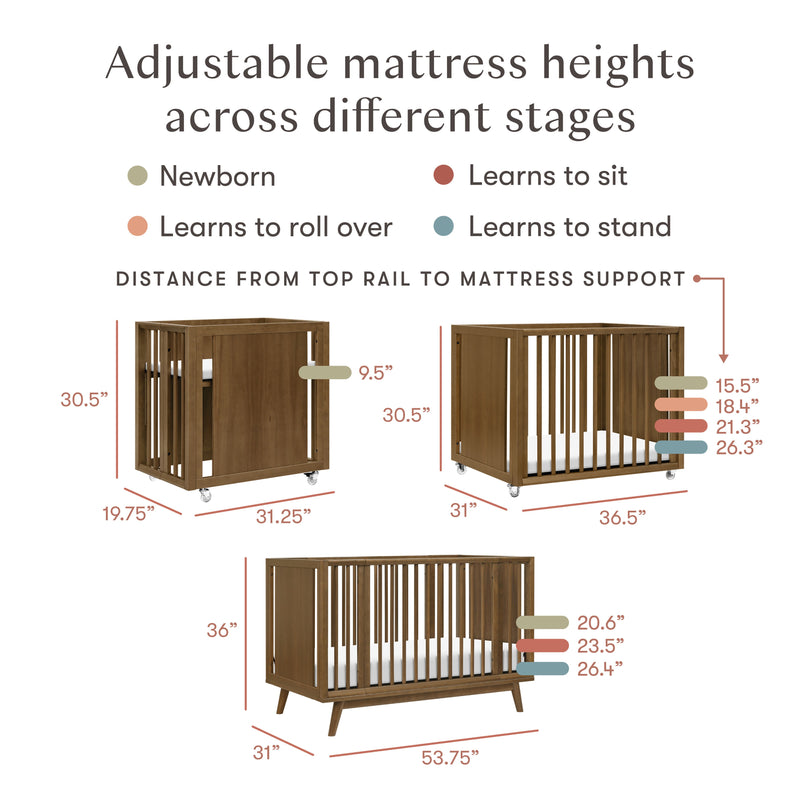 Load image into Gallery viewer, Babyletto Palma 8-in-1 Convertible All-Stages Crib with Bassinet &amp; Toddler Bed Kits
