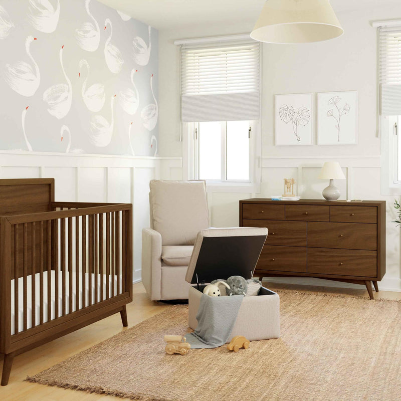 Load image into Gallery viewer, Babyletto Cali Storage Ottoman in Eco-Performance Fabric | Water Repellent &amp; Stain Resistant
